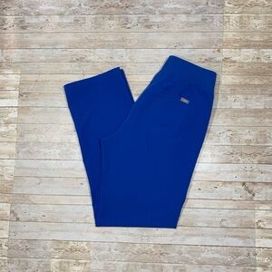 Figs High Waisted Livingston Basic Scrub Pants Size M Medium Tall Royal Blue